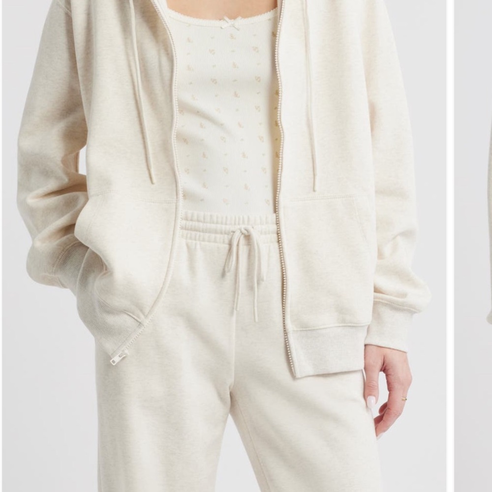 Nordstrom White Hoodie‎ Sweatshirt NWOT